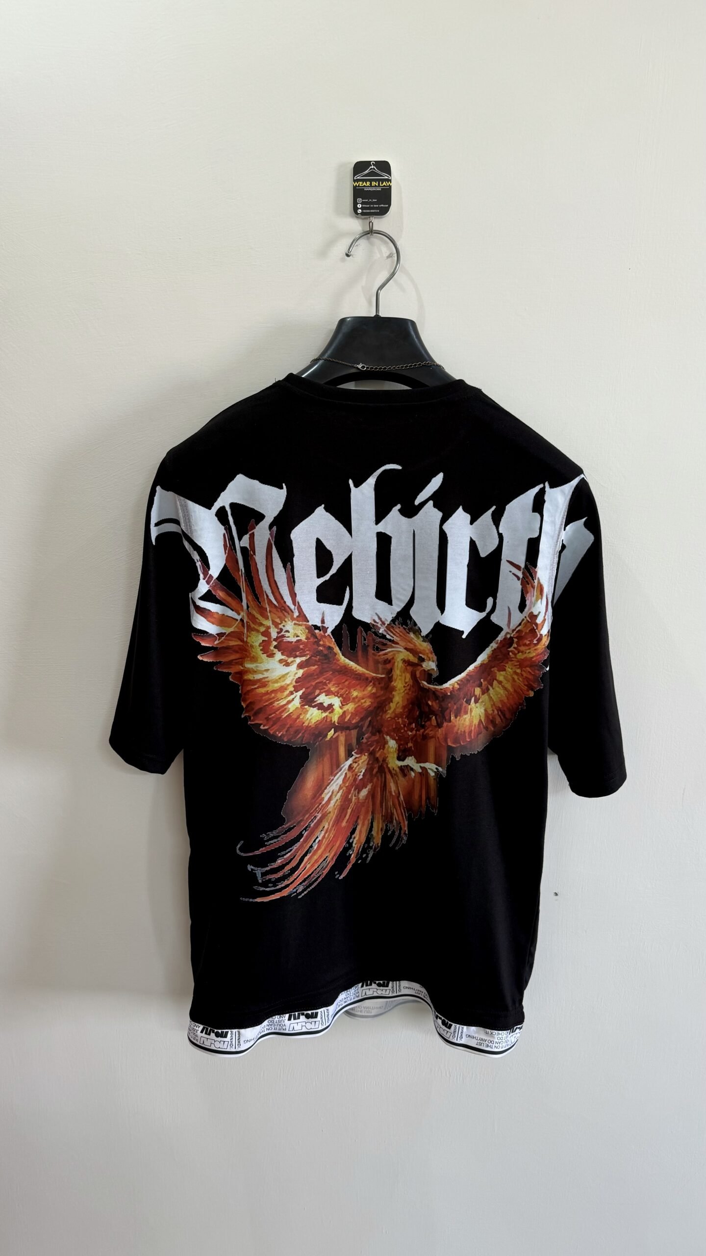 Fire Rebirth oversize graphic tshirt