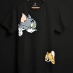 Tom & jerry print graphic tshirt.
