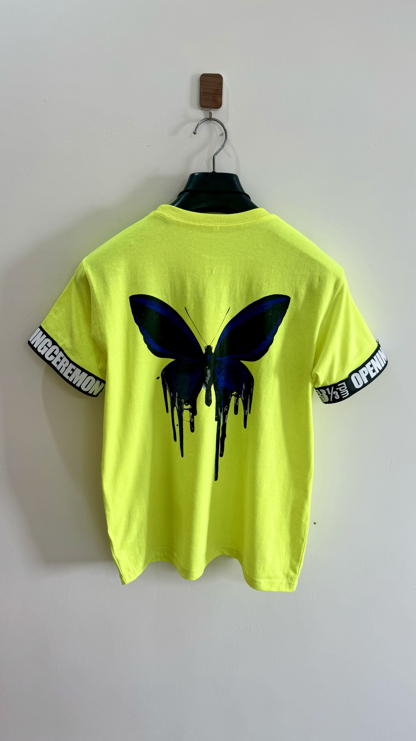 Neon green butterfly graphic tshirt