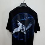 Pigeons oversize black graphic t-shirt