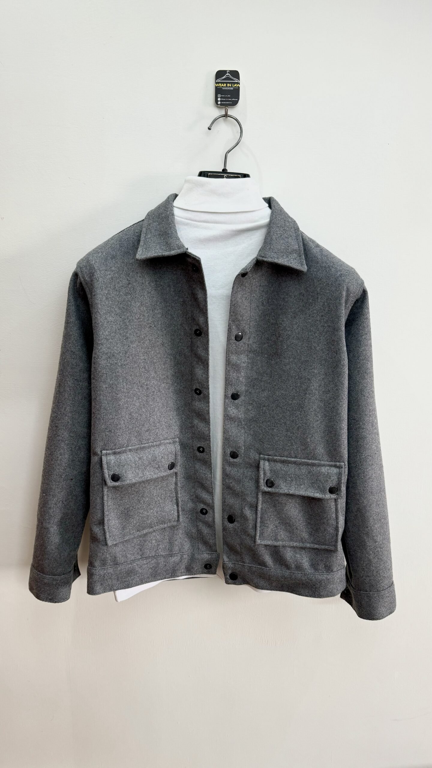 Turkish men’s vool jacket light grey