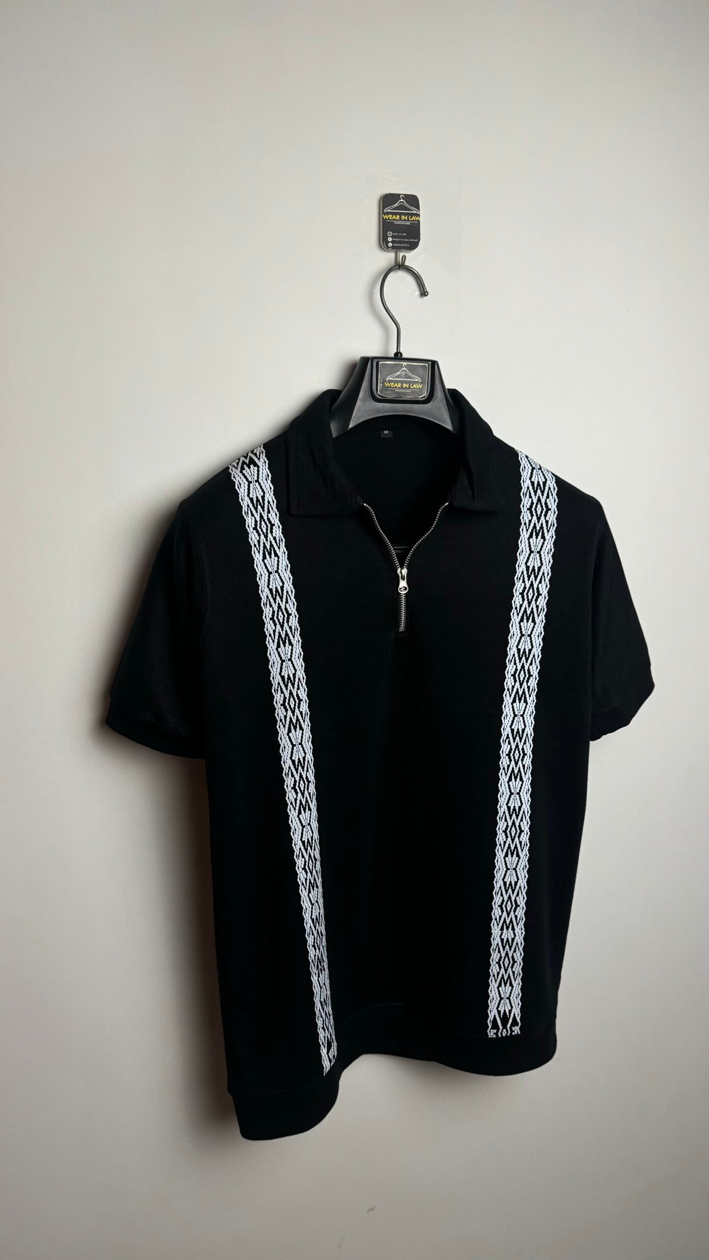 SAMAO STRIP ZIPPER POLO