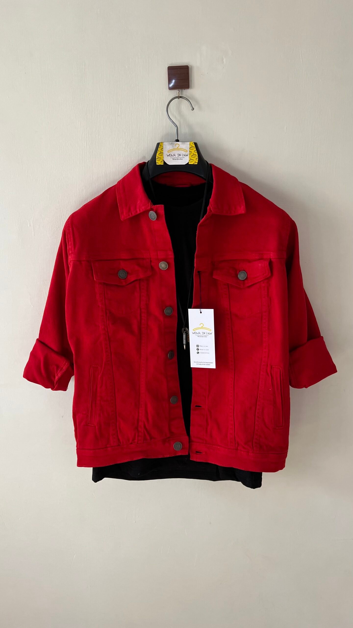 Red Premium Denim Jacket
