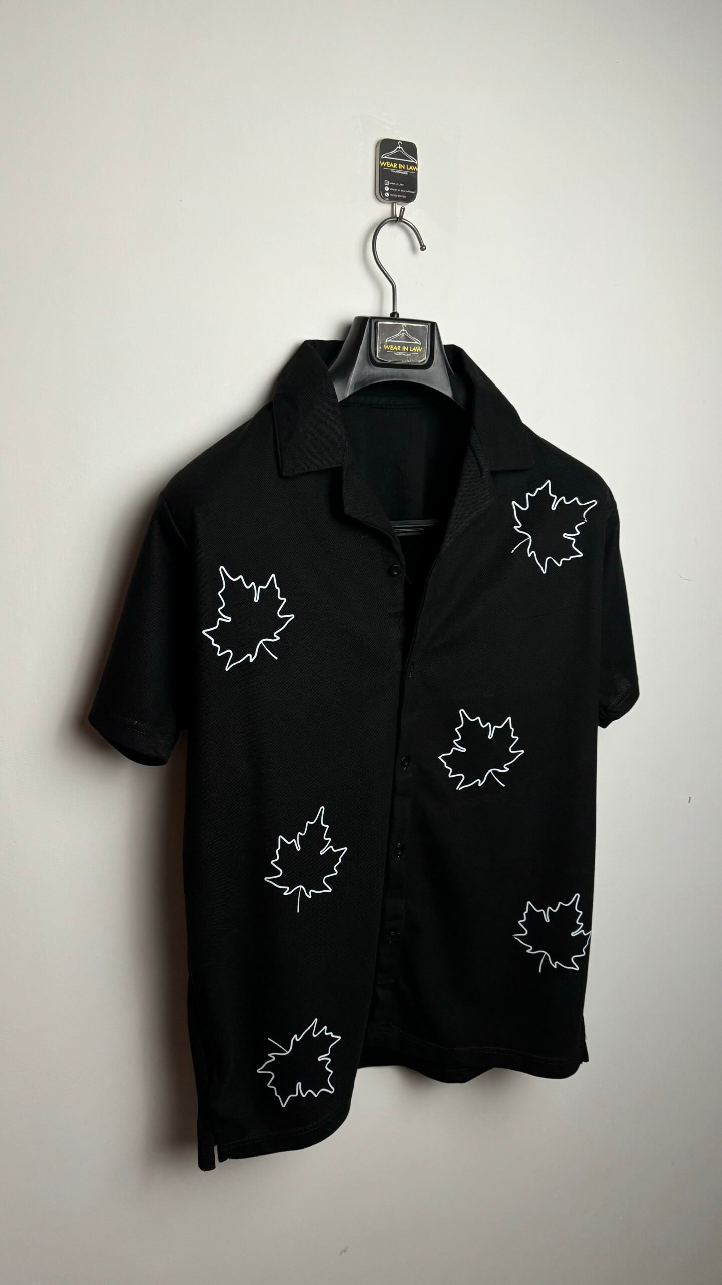 Leaf drop tropical style shirt