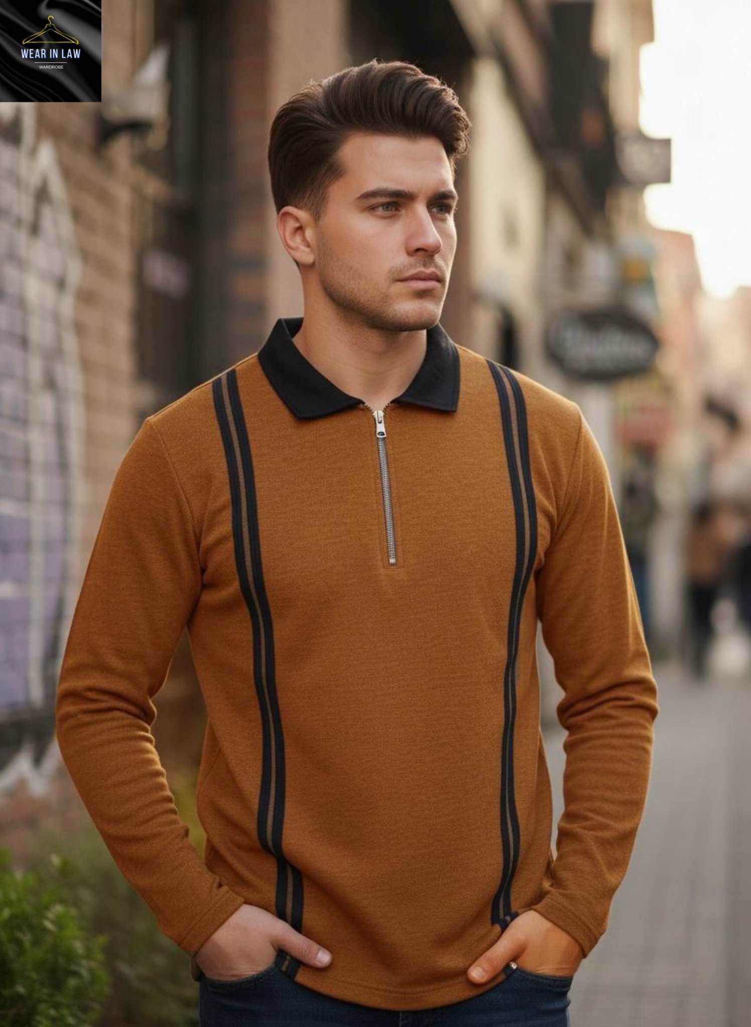 Old Money Strip Sweater Shirts - Image 2