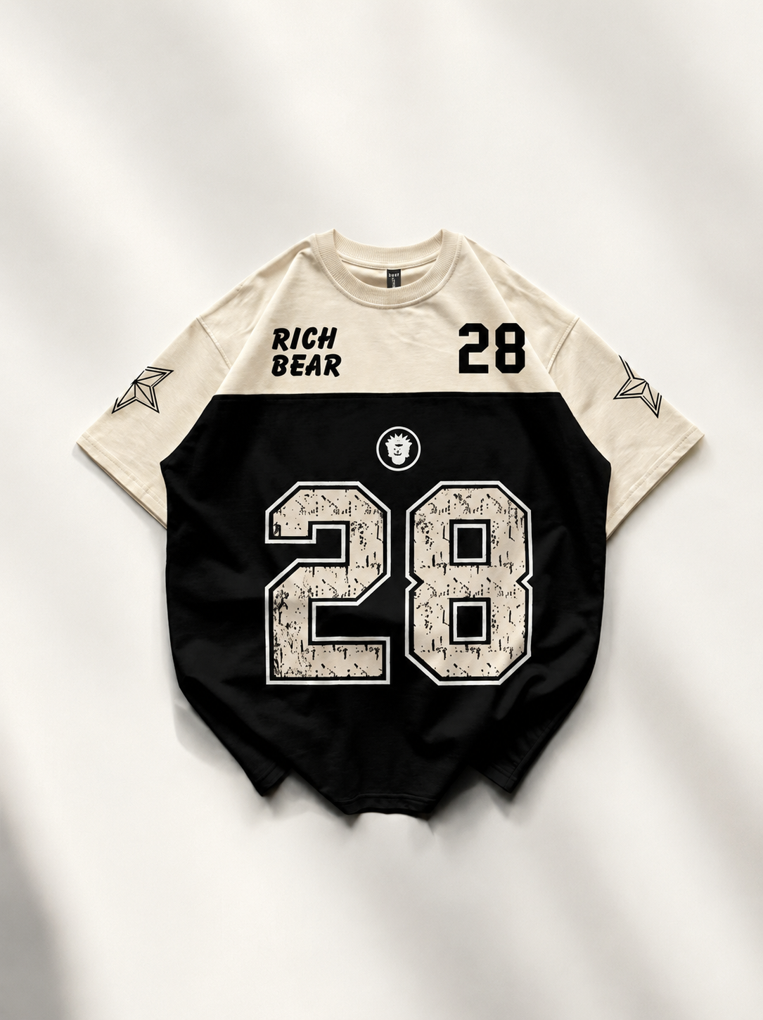 Two Tone Rich Bear Oversized T-shirts - Image 4