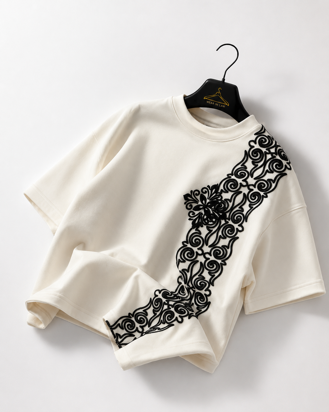 Premium arabic strip oversize t-shirt - Image 2