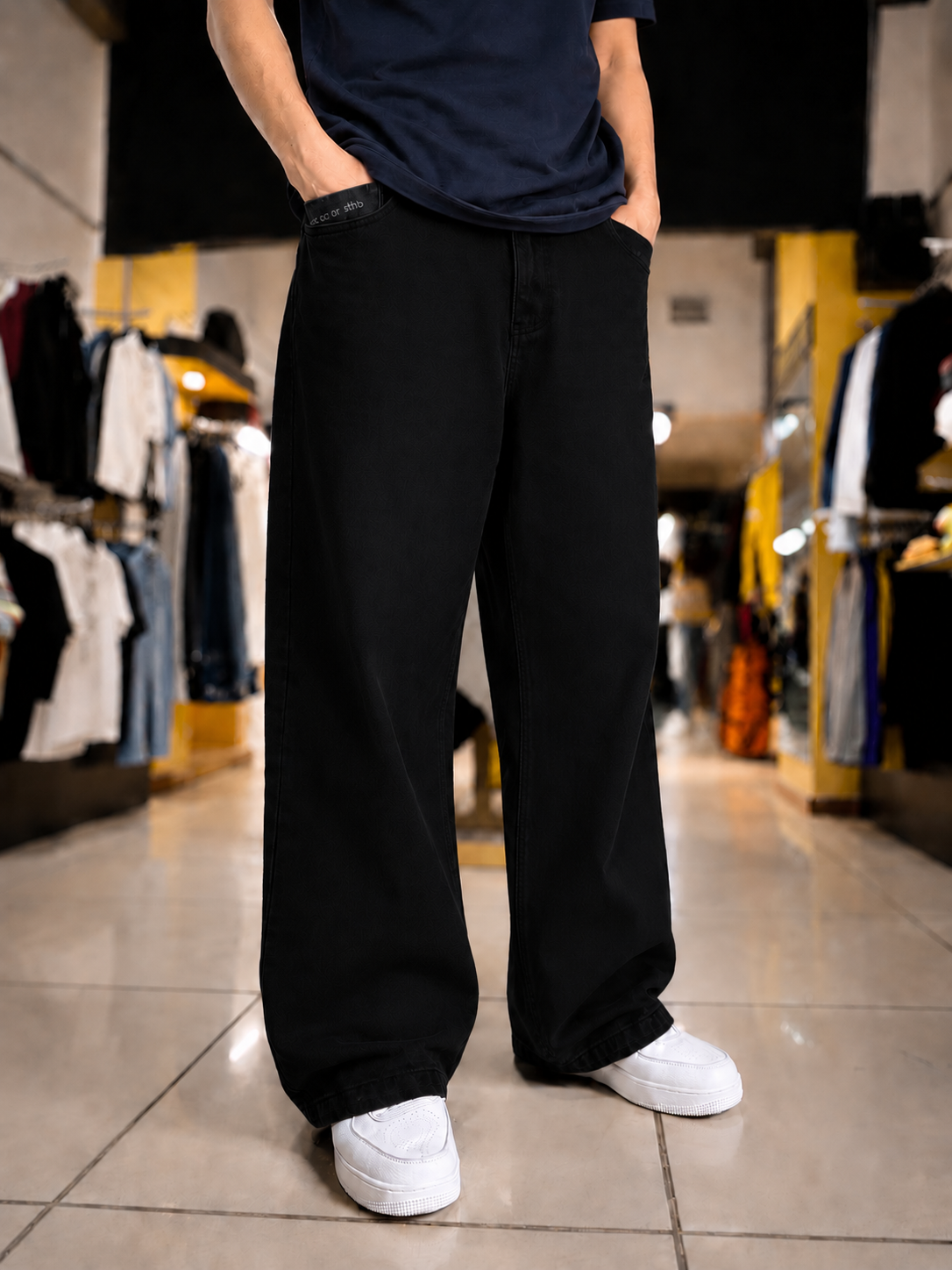 Black baggy jeans